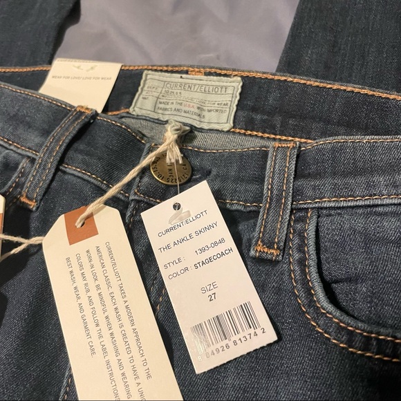 NWT Current/Elliot The Ankle Skinny // Stagecoach 1393 Sz 27 - Picture 3 of 6